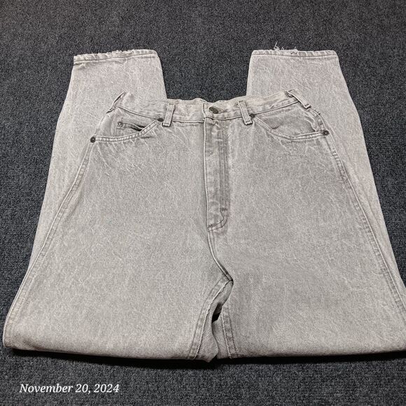 Vintage 90s Lee Mom Jeans Women Size 9 Med Gray‎ Stone Wash High Rise - Picture 1 of 10